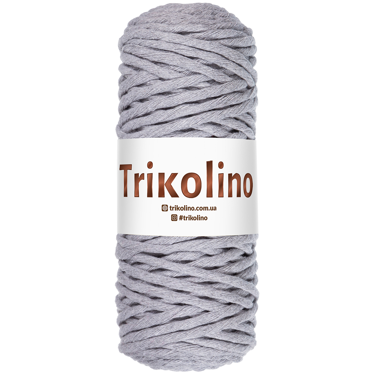 Шнур для макраме Trikolino Серый меланж 4-6мм