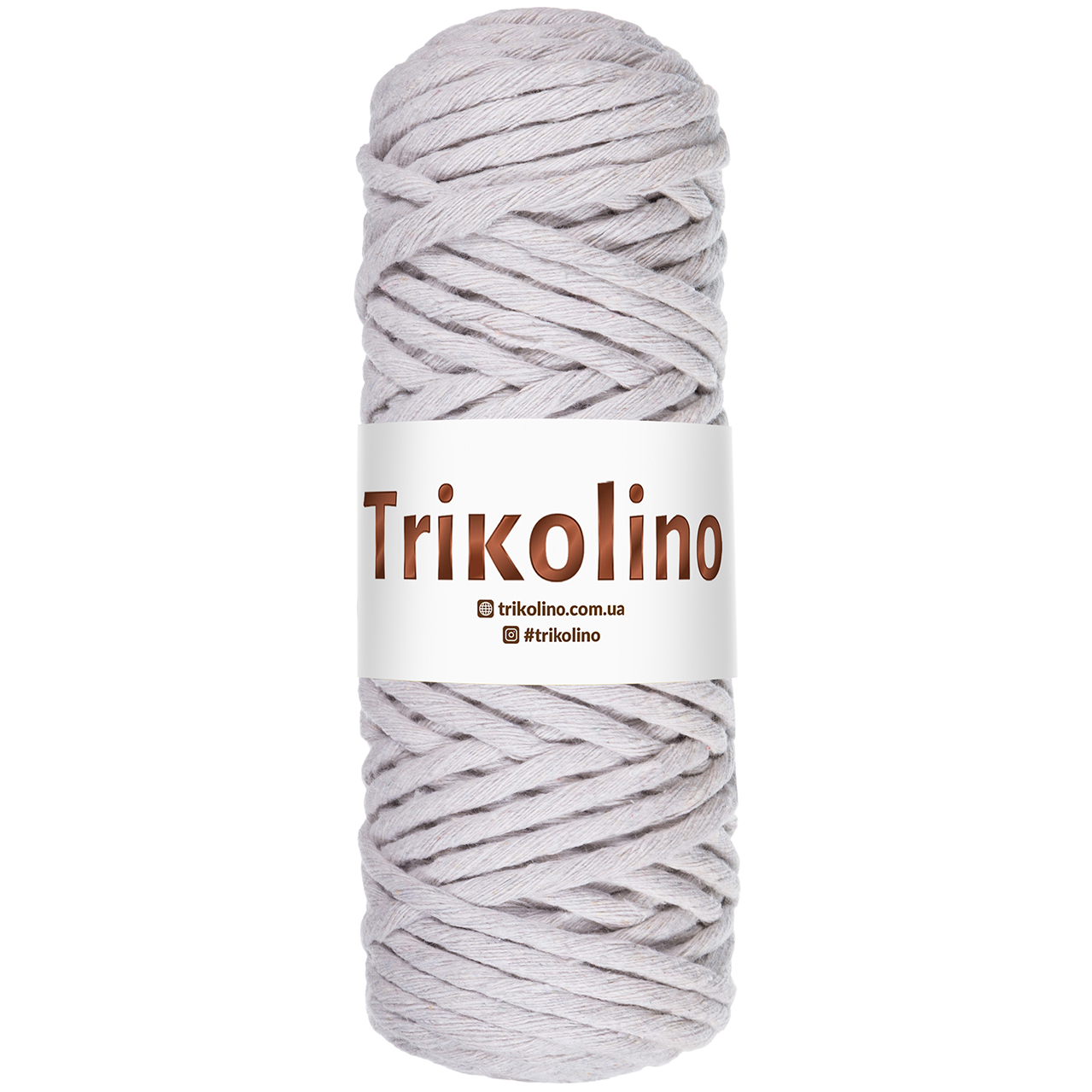 Шнур для макраме Trikolino Светлый серый 4-6мм