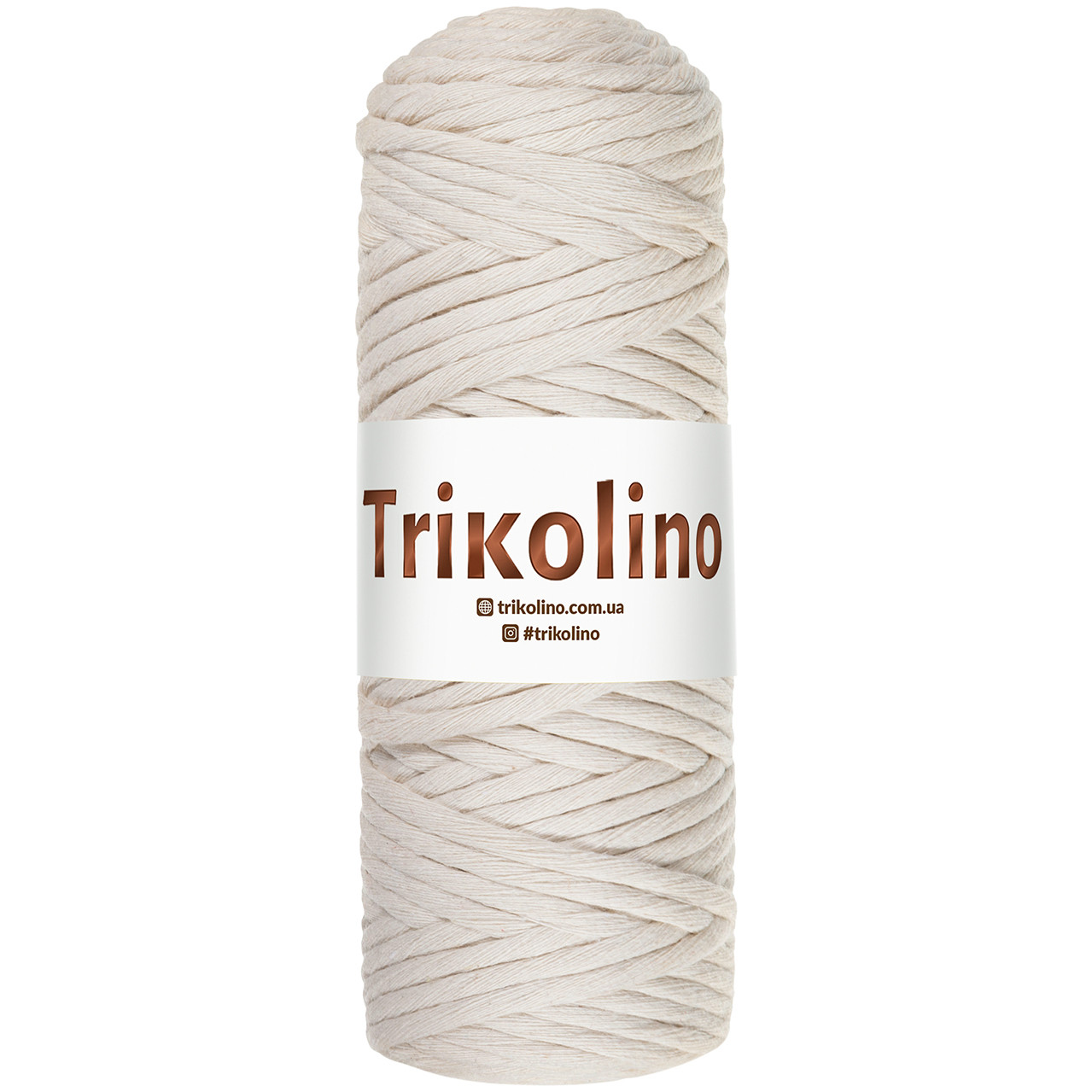 Шнур для макраме Trikolino Молочный 4-6мм